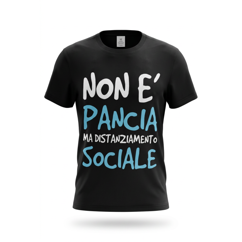 t-shirt uomo donna non è pancia ma distanziamento sociale