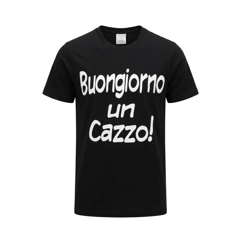 t-shirt uomo donna buongiorno un cazzo