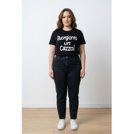 t-shirt uomo donna buongiorno un cazzo